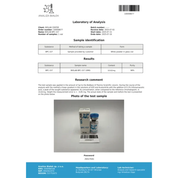 Order High-Quality BPC-157 10mg in the UK – Trusted Research Peptide